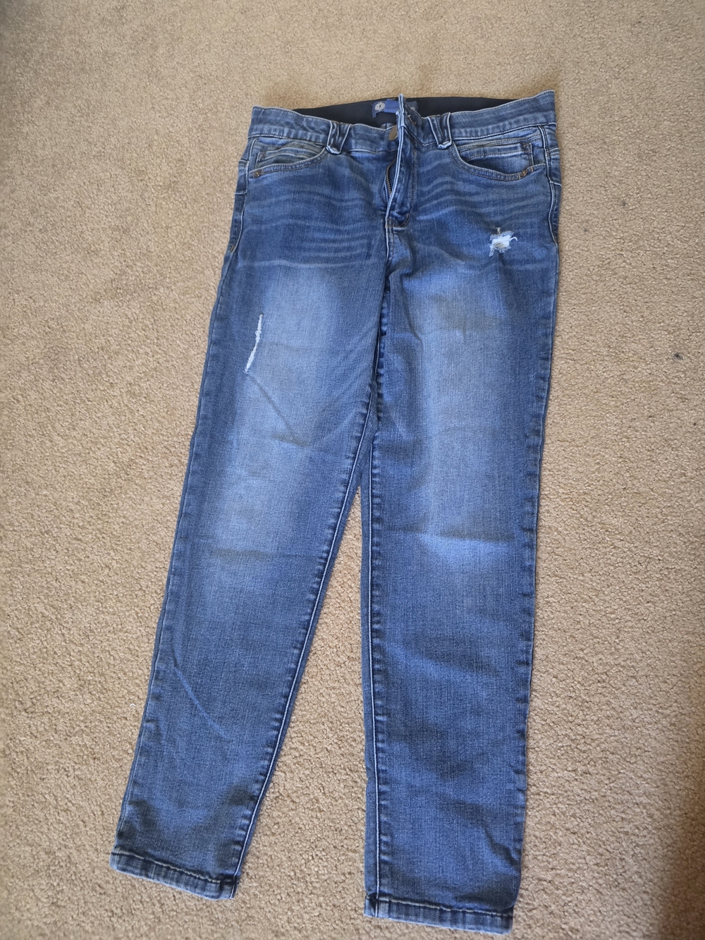Democracy Mid Wash Skinny Jeans with Light Distressing